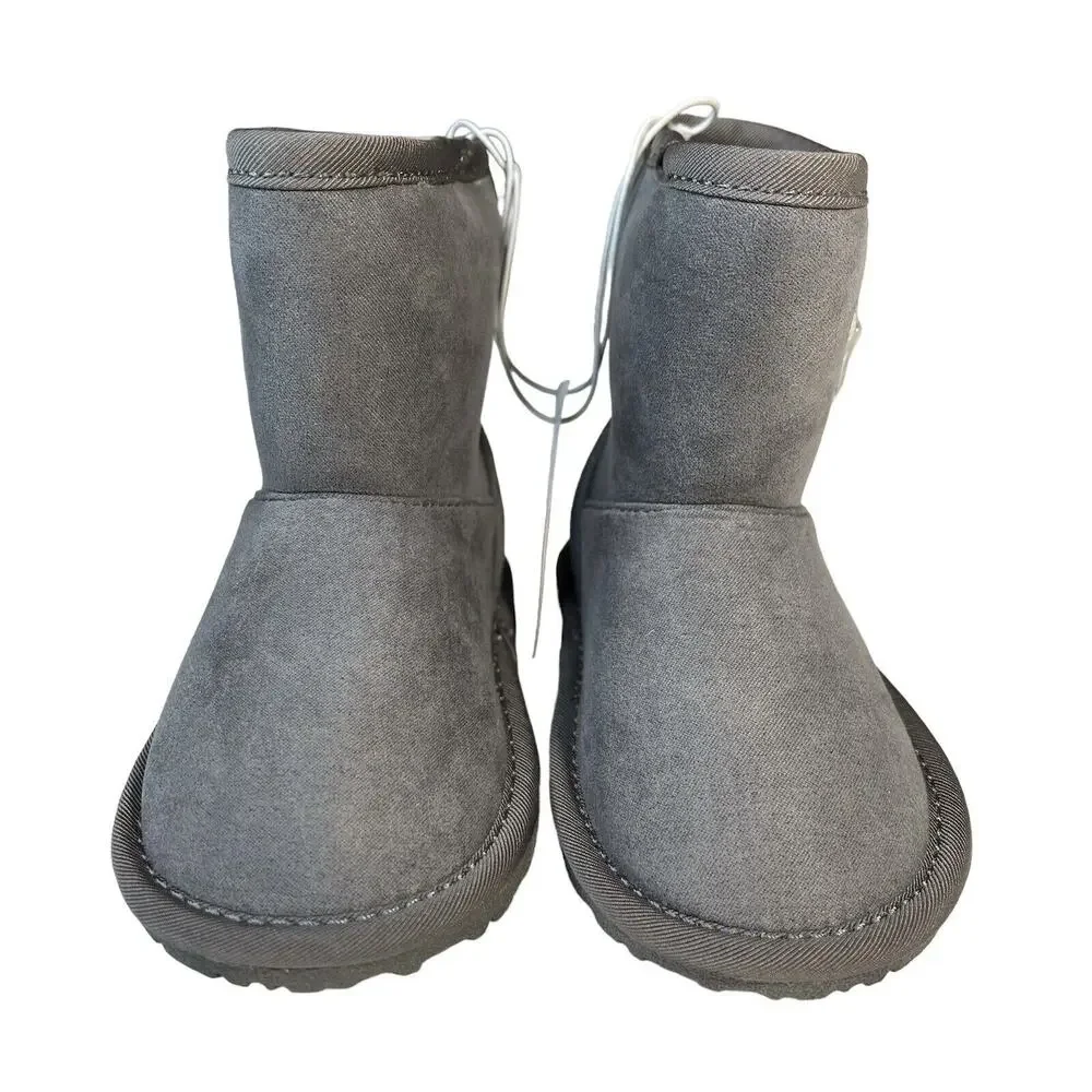 The Children’s Place Toddler Girls Shakey Star Faux Suede Boots Grey Size 5 NWT!